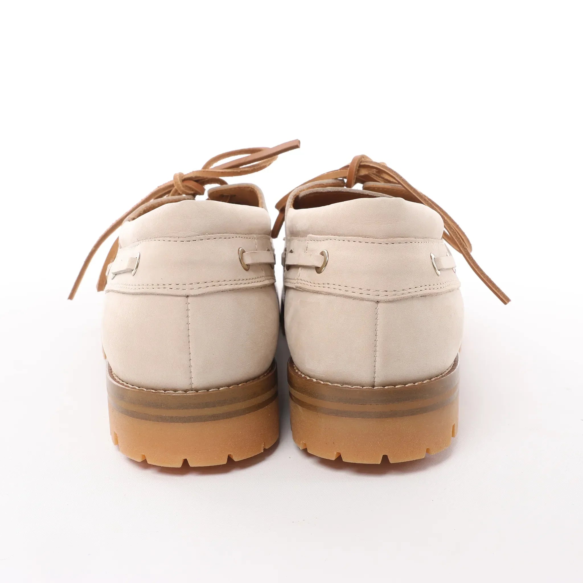 Zapatos Eleventy de piel con cordones y suela Vibram en beige, talla 41 EU