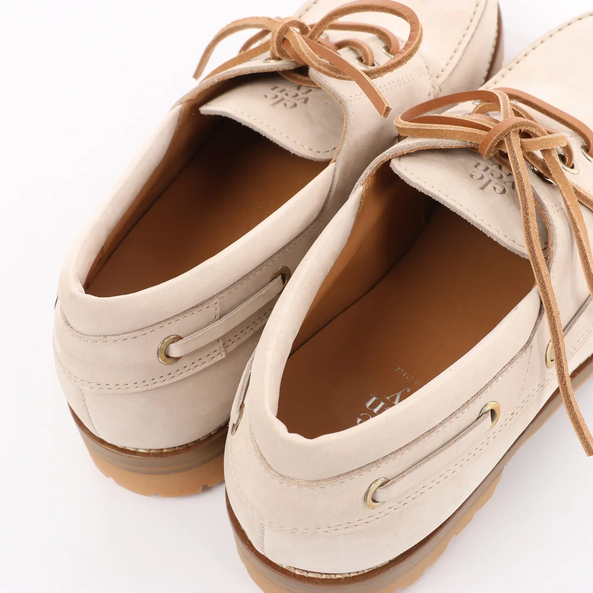 Zapatos Eleventy de piel con cordones y suela Vibram en beige, talla 41 EU