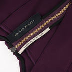 Roland Mouret Deep V-Neck Fitted Midi Dress in Plum – EU 34