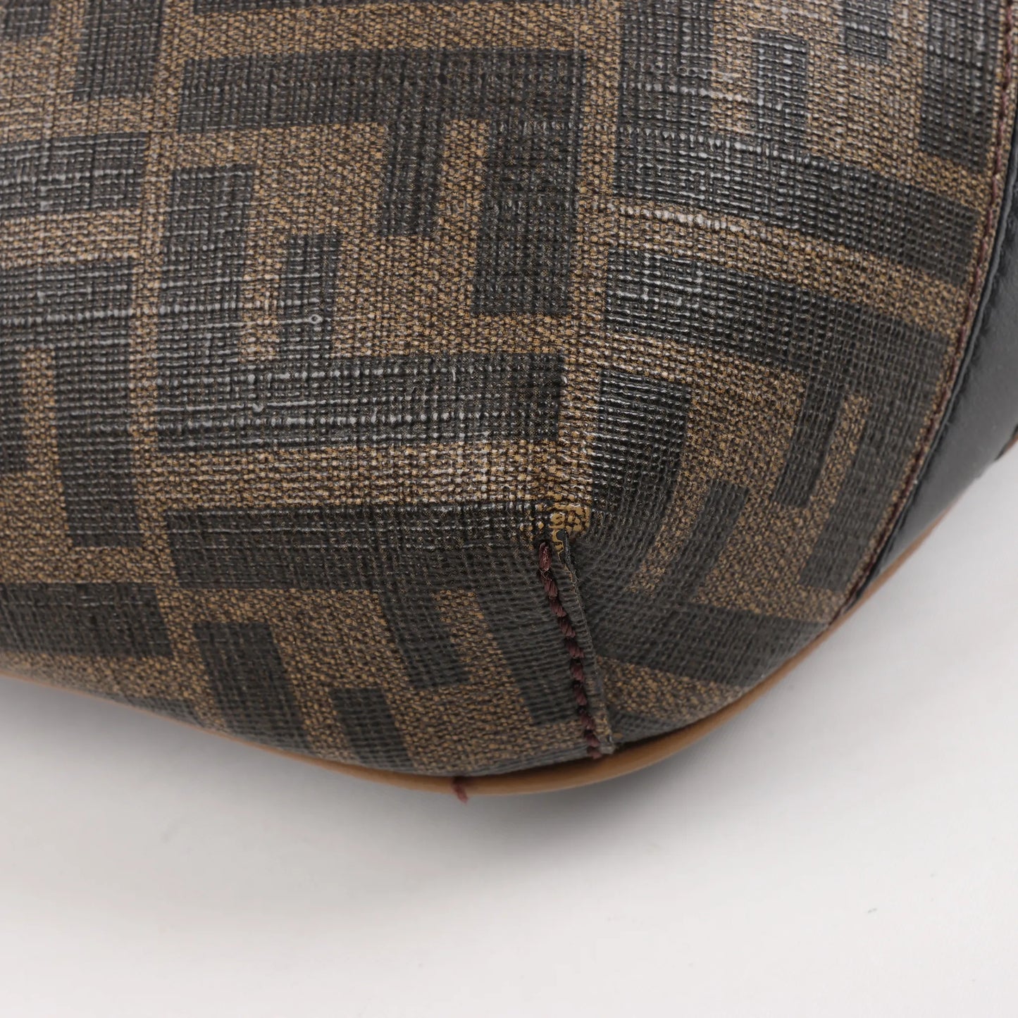 Fendi Diagonal Bi-Color Belt Bag in Tobacco Moro Sand Black