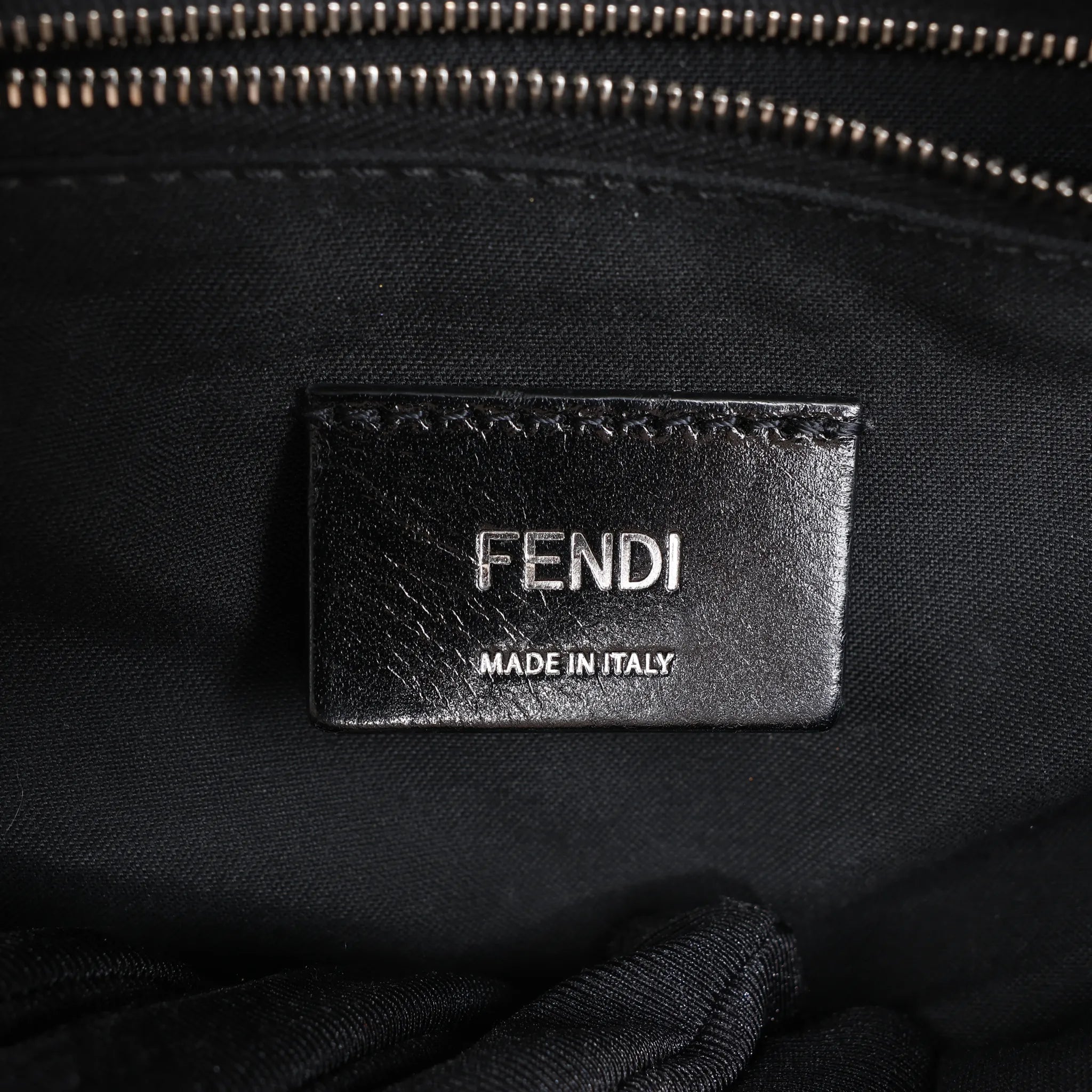 Fendi Diagonal Bi-Color Belt Bag in Tobacco Moro Sand Black