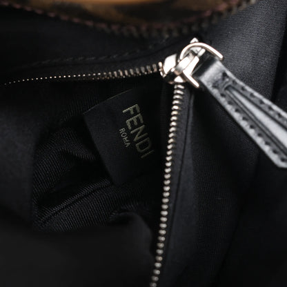 Fendi Diagonal Bi-Color Belt Bag in Tobacco Moro Sand Black