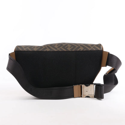 Fendi Diagonal Bi-Color Belt Bag in Tobacco Moro Sand Black