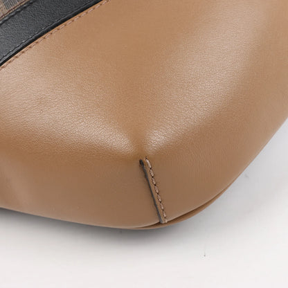 Fendi Diagonal Bi-Color Belt Bag in Tobacco Moro Sand Black