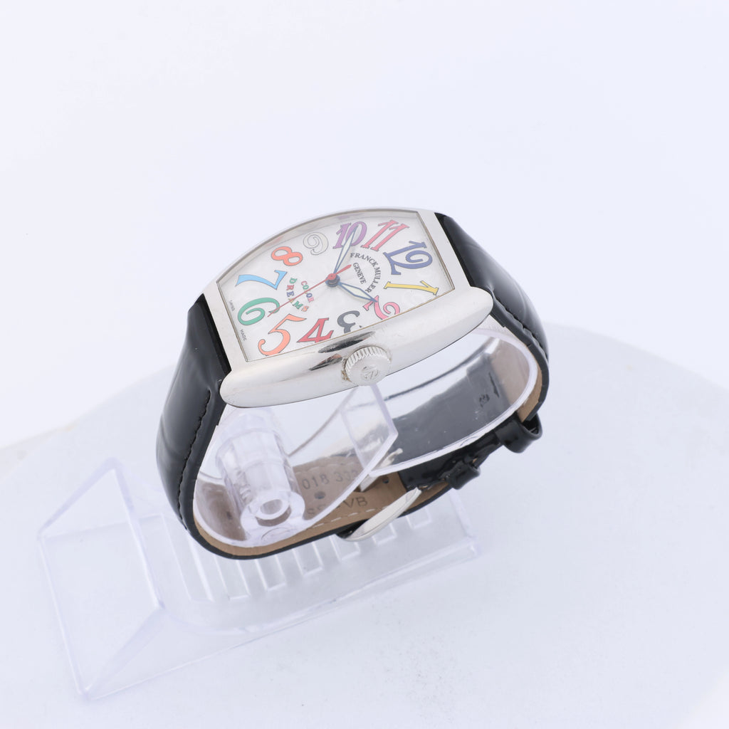 Reloj Franck Muller Tonneau Curvex 722 SS QZ con esfera azul