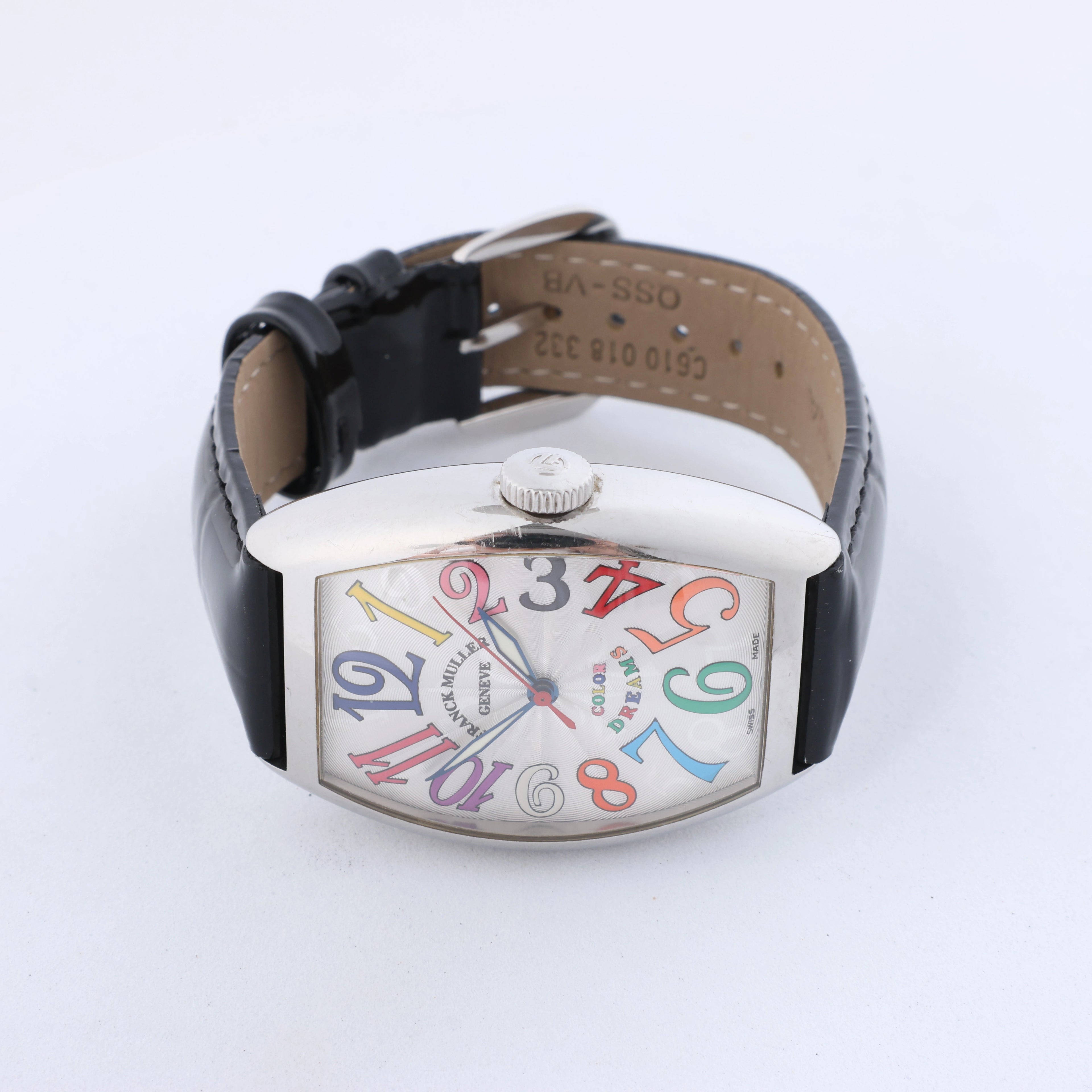 Reloj Franck Muller Tonneau Curvex 722 SS QZ con esfera azul