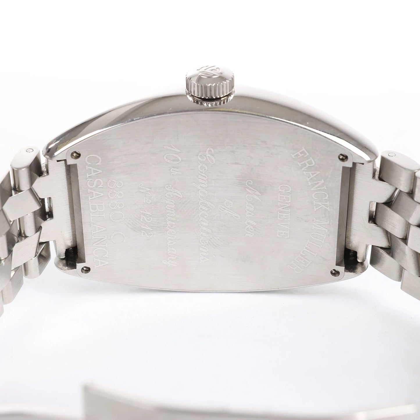 Franck Muller Casablanca 8880C 1212 SS QZ Watch with White Dial