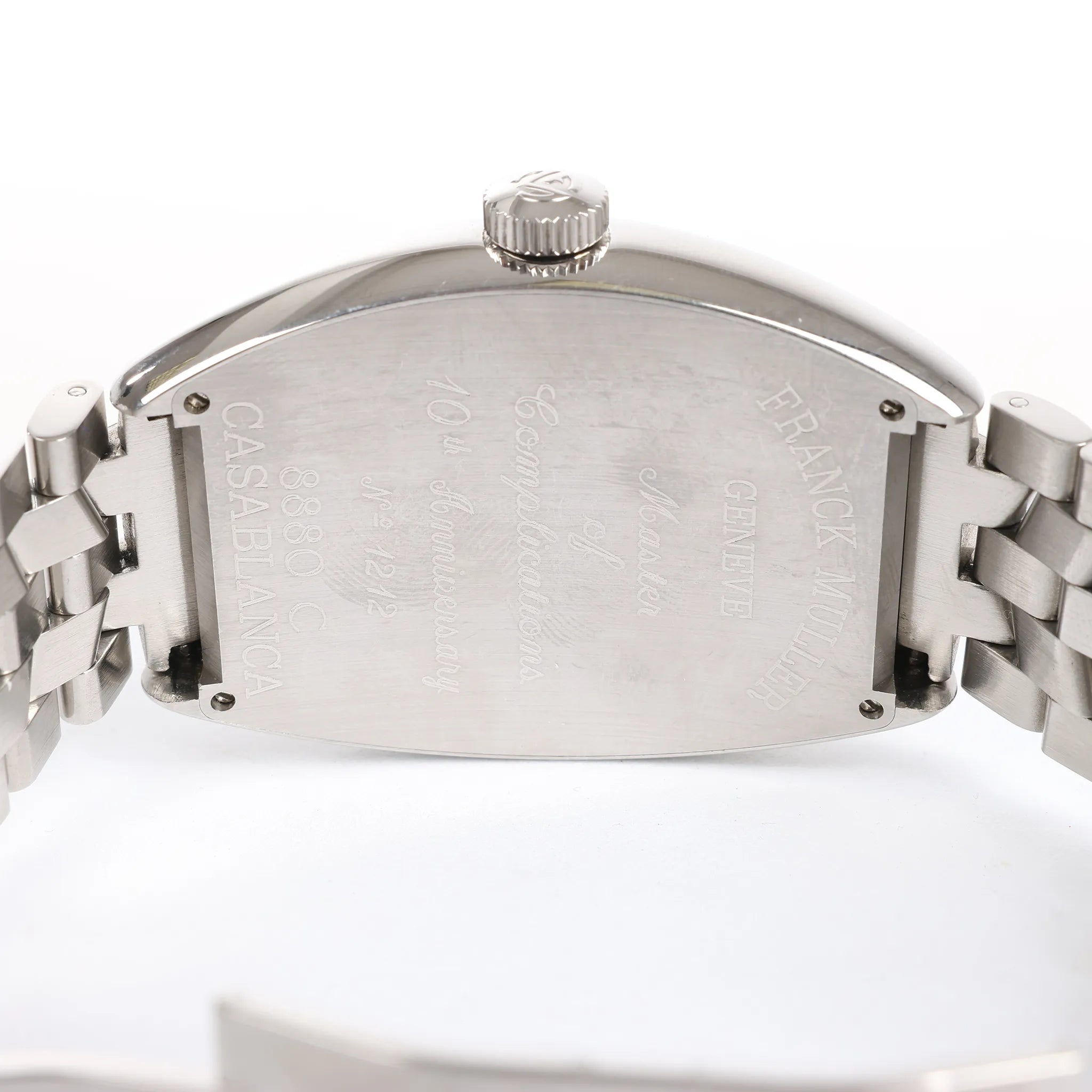 Franck Muller Casablanca 8880C 1212 SS QZ Watch with White Dial