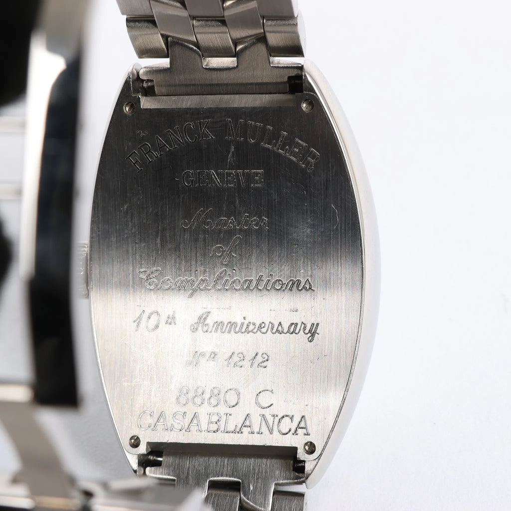 Franck Muller Casablanca 8880C 1212 SS QZ Watch with White Dial
