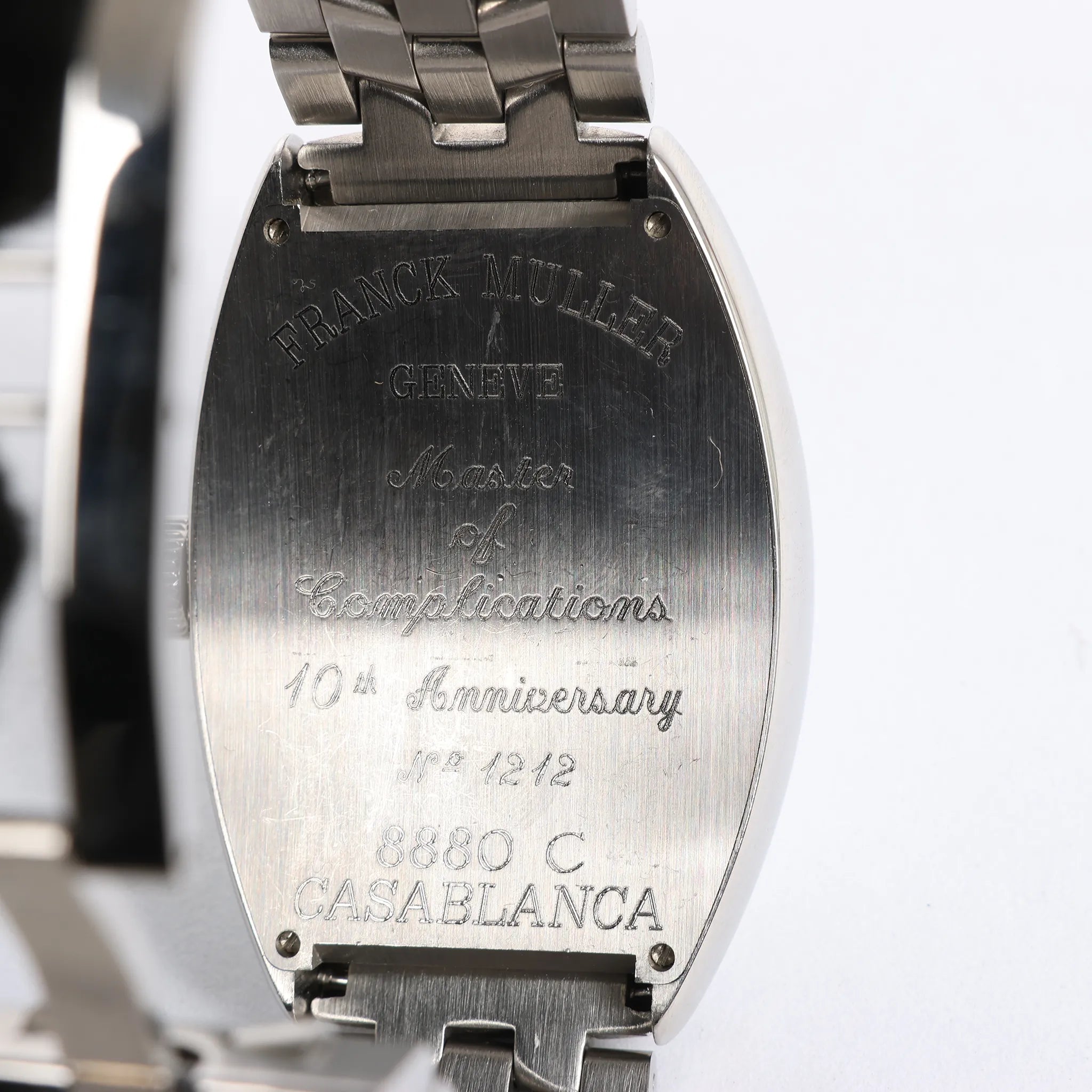 Franck Muller Casablanca 8880C 1212 SS QZ Watch with White Dial