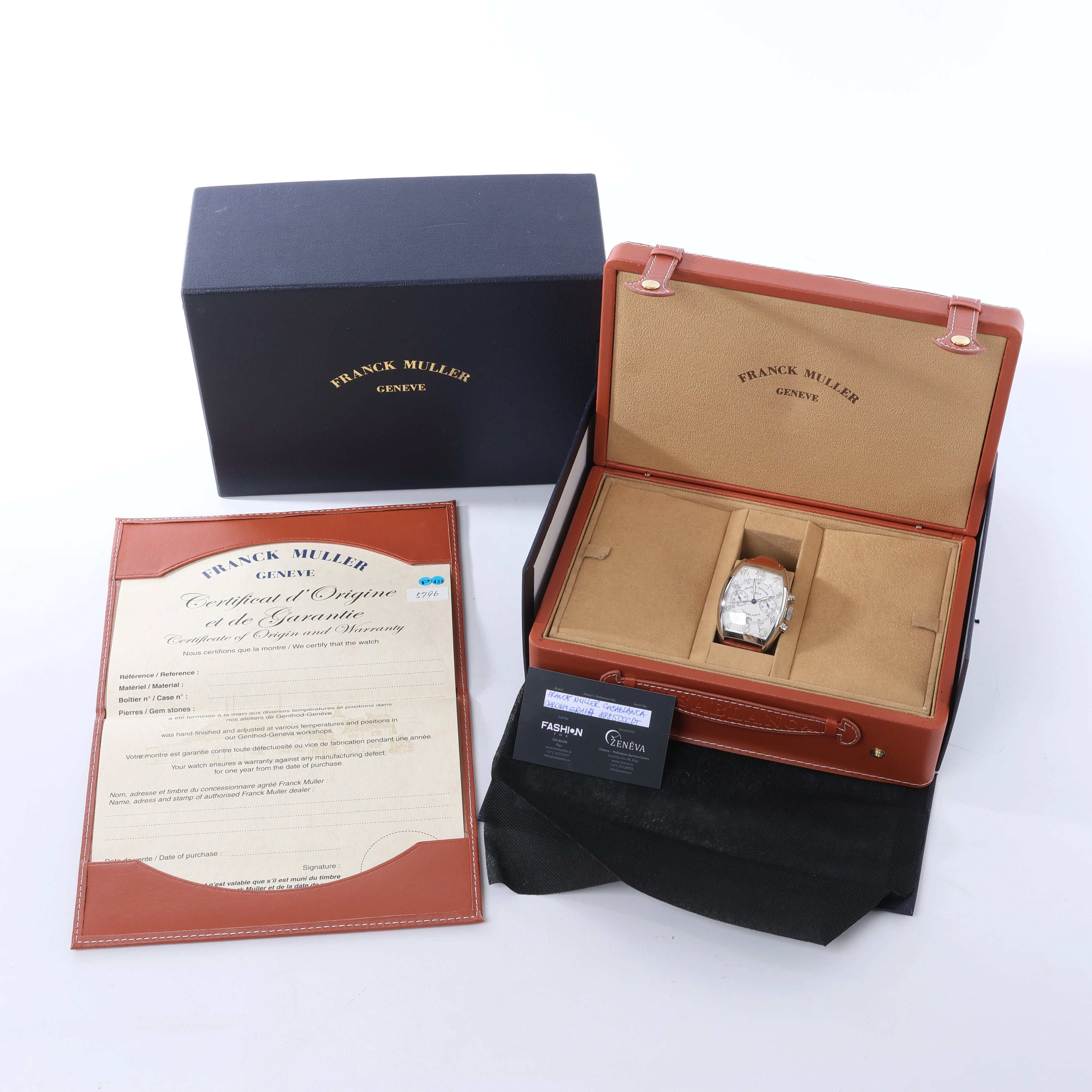 Reloj Franck Muller Tonneau Curvex 722 SS QZ con esfera azul