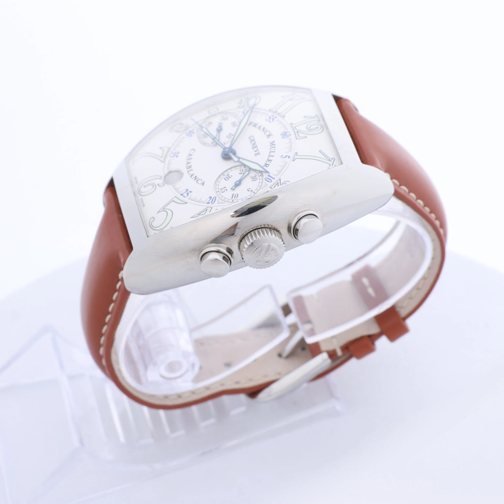 Reloj Franck Muller Tonneau Curvex 722 SS QZ con esfera azul