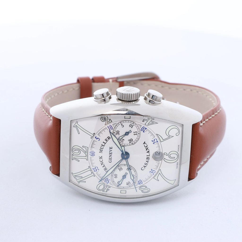 Reloj Franck Muller Tonneau Curvex 722 SS QZ con esfera azul
