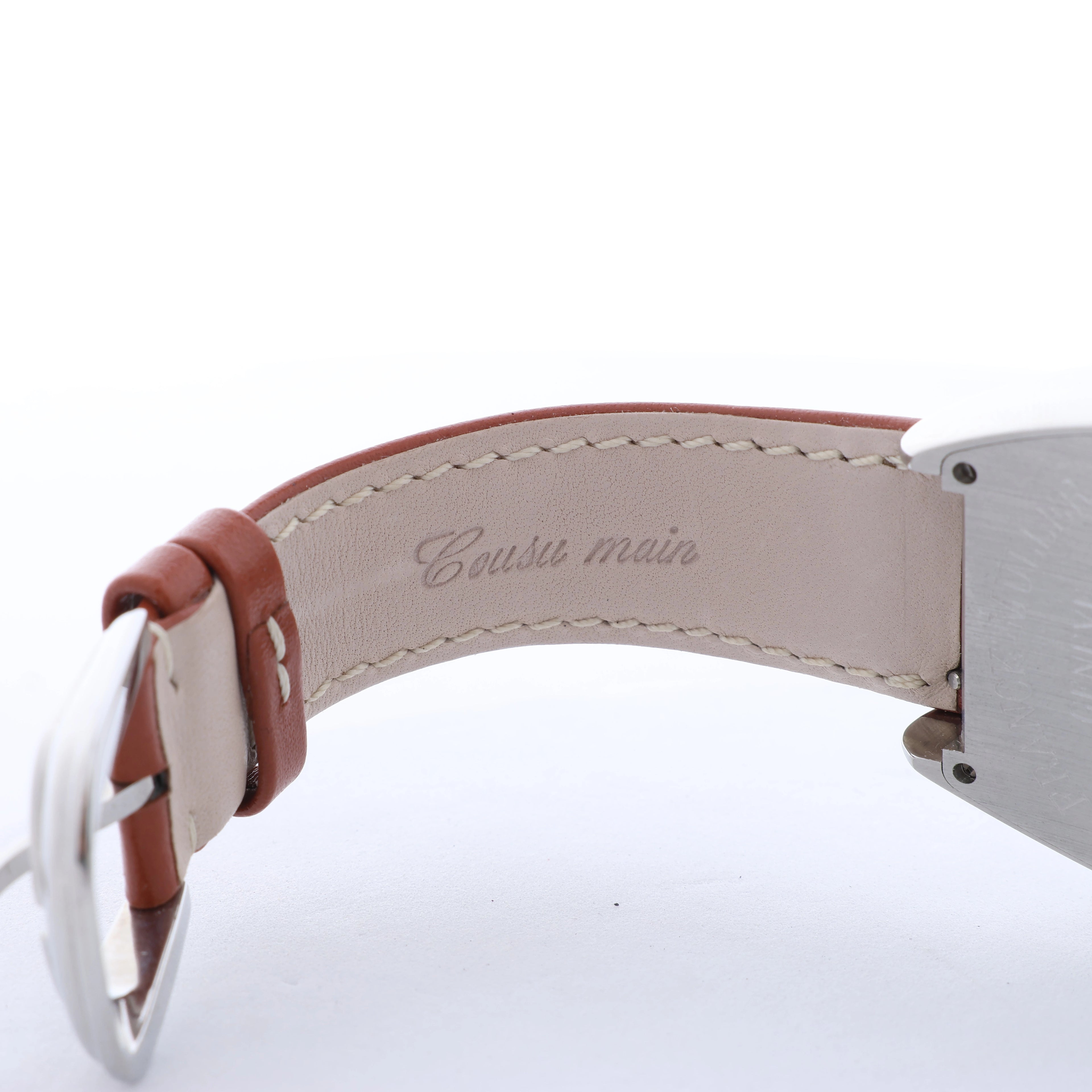 Reloj Franck Muller Tonneau Curvex 722 SS QZ con esfera azul