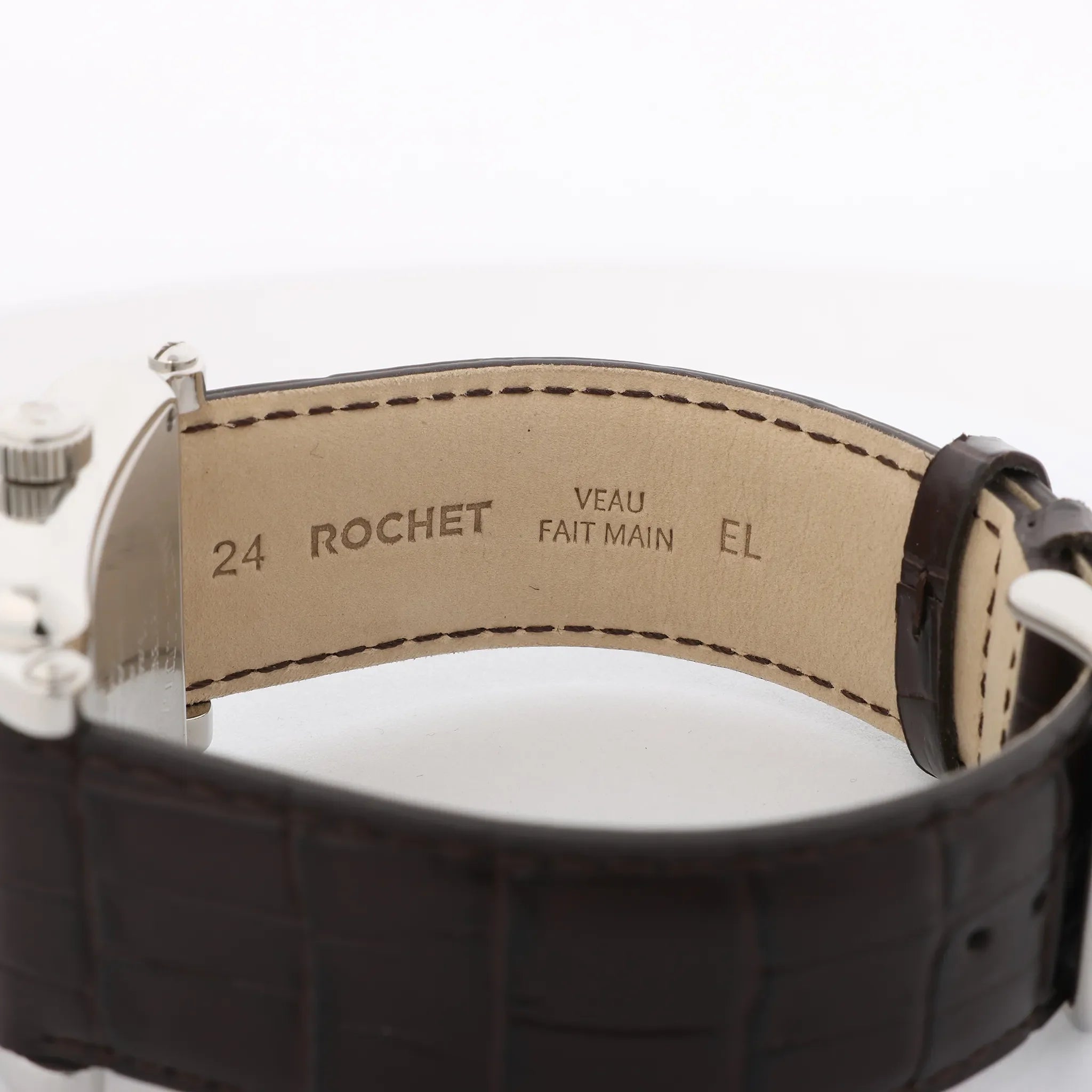 Franck Muller Conquistador 10002MQZ #10 Leather x SS QZ Watch with Brown Dial
