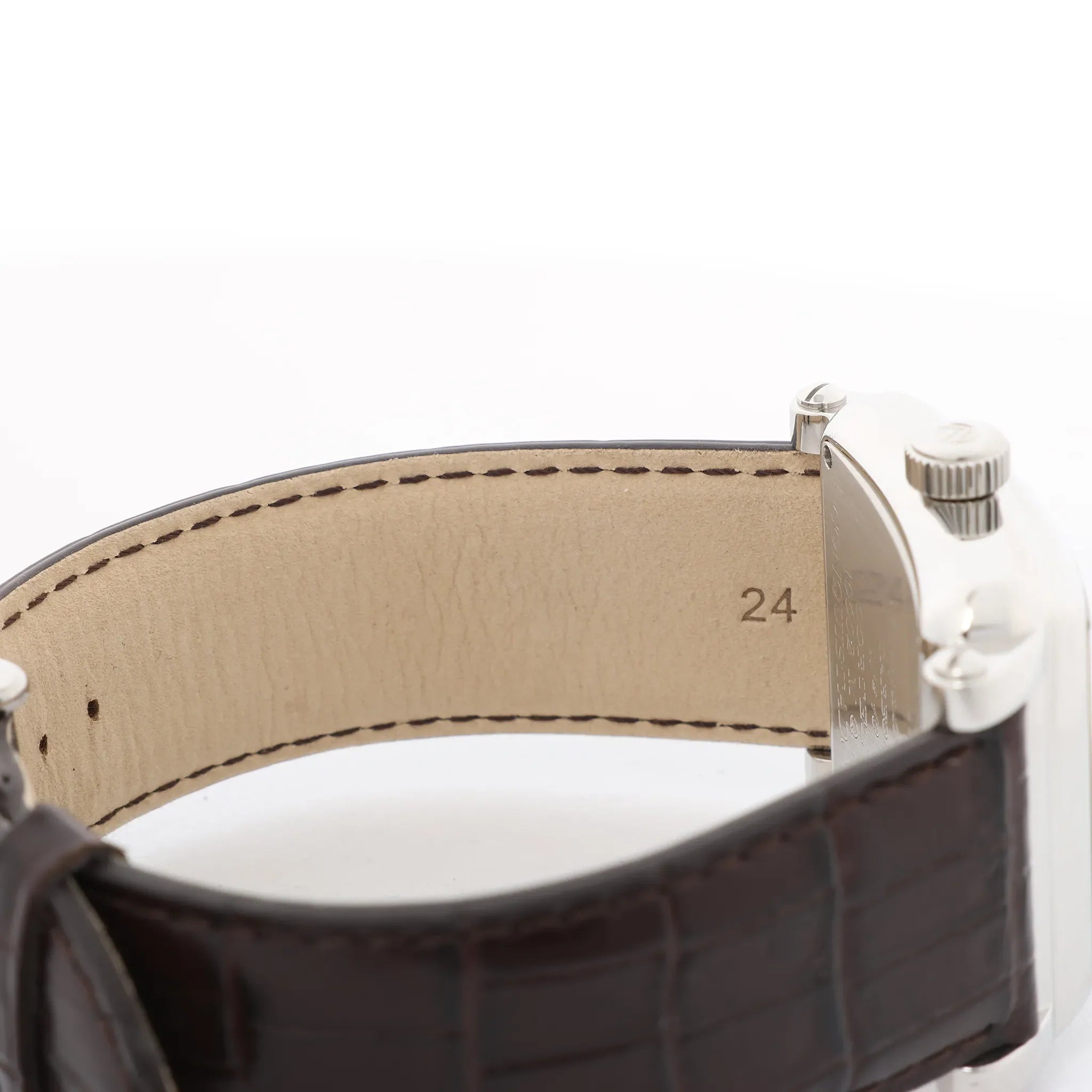Franck Muller Conquistador 10002MQZ #10 Leather x SS QZ Watch with Brown Dial