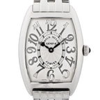 Franck Muller Tonneau Curvex 1752QZREL 1450 SS QZ Watch with WhiteDial