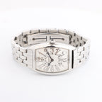 Franck Muller Tonneau Curvex 1752QZREL 1450 SS QZ Watch with WhiteDial