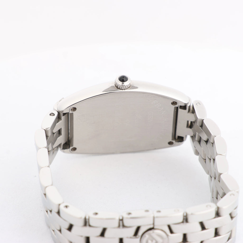 Franck Muller Tonneau Curvex 1752QZREL 1450 SS QZ Watch with WhiteDial