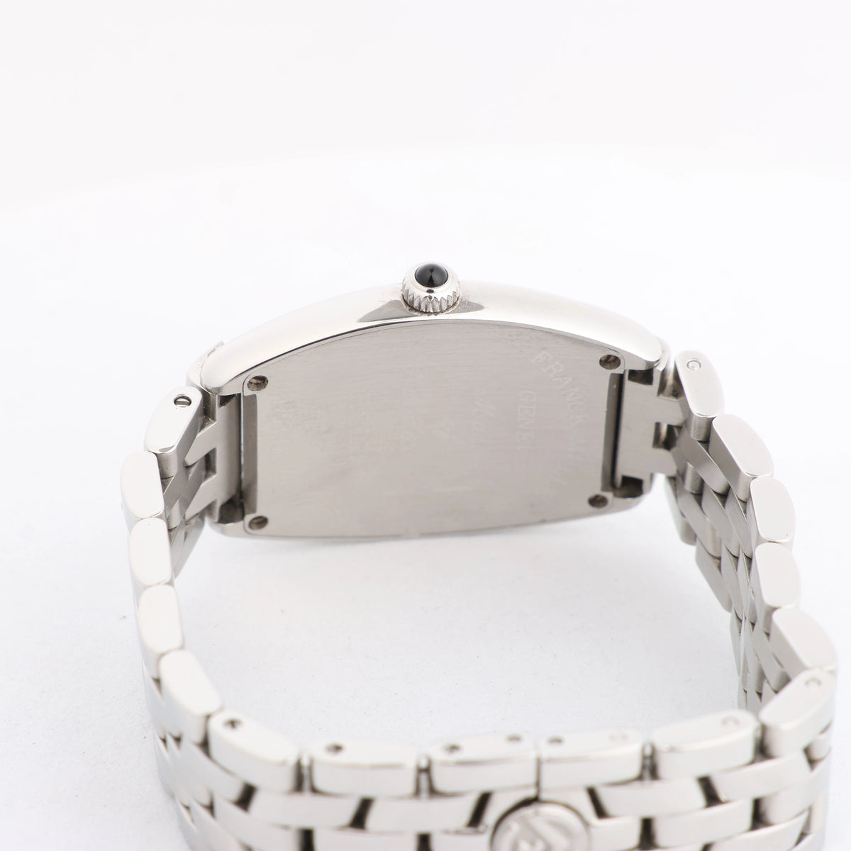 Franck Muller Tonneau Curvex 1752QZREL 1450 SS QZ Watch with WhiteDial