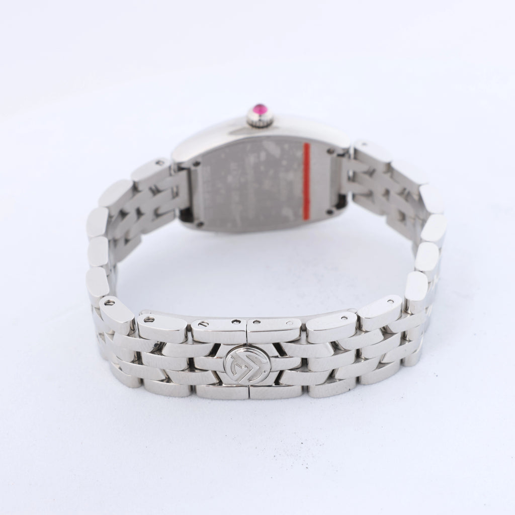 Reloj Franck Muller Tonneau Curvex 722 SS QZ con esfera azul