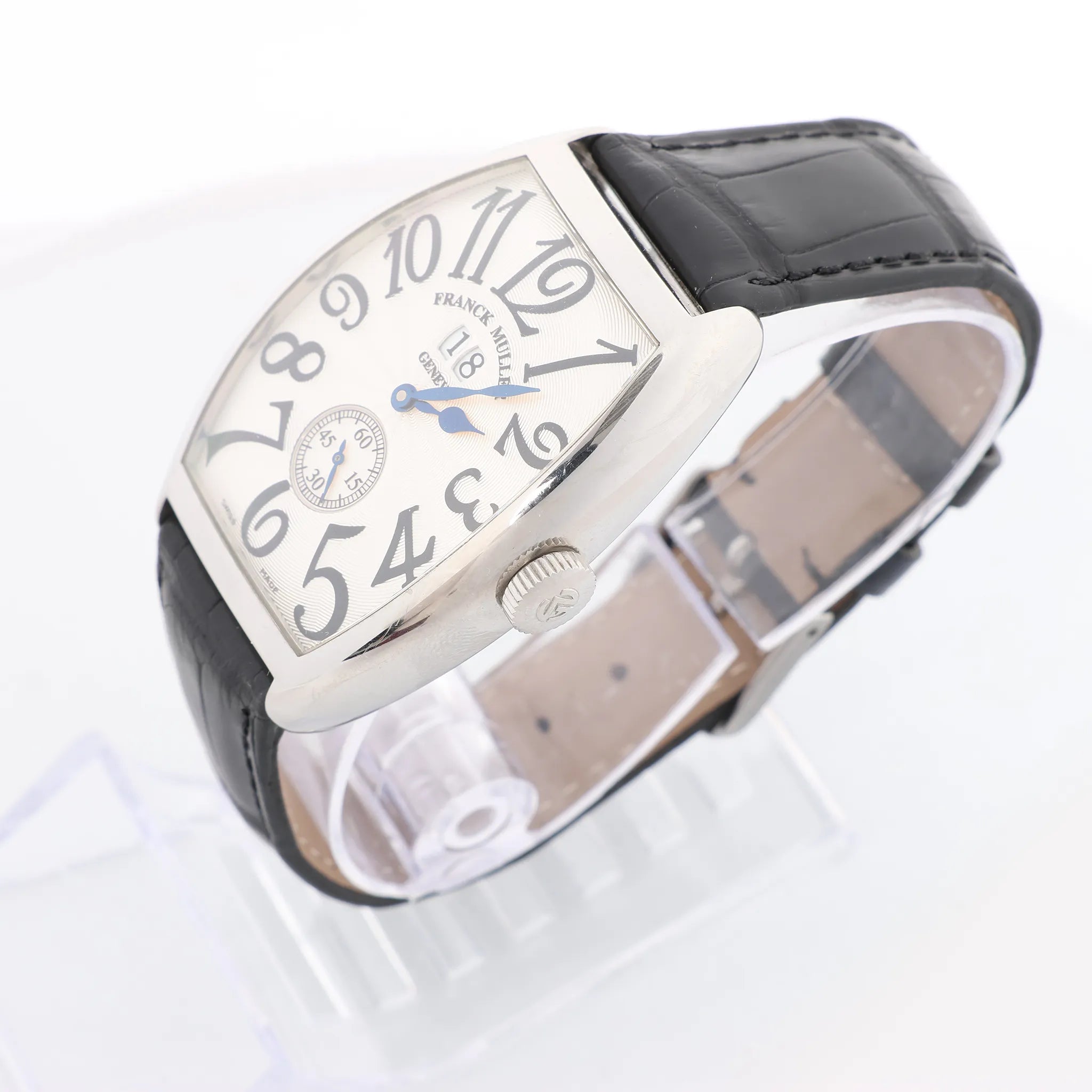 Franck Muller Tonneau Curvex 6850S6GG 445 SS AT Watch with White Dial