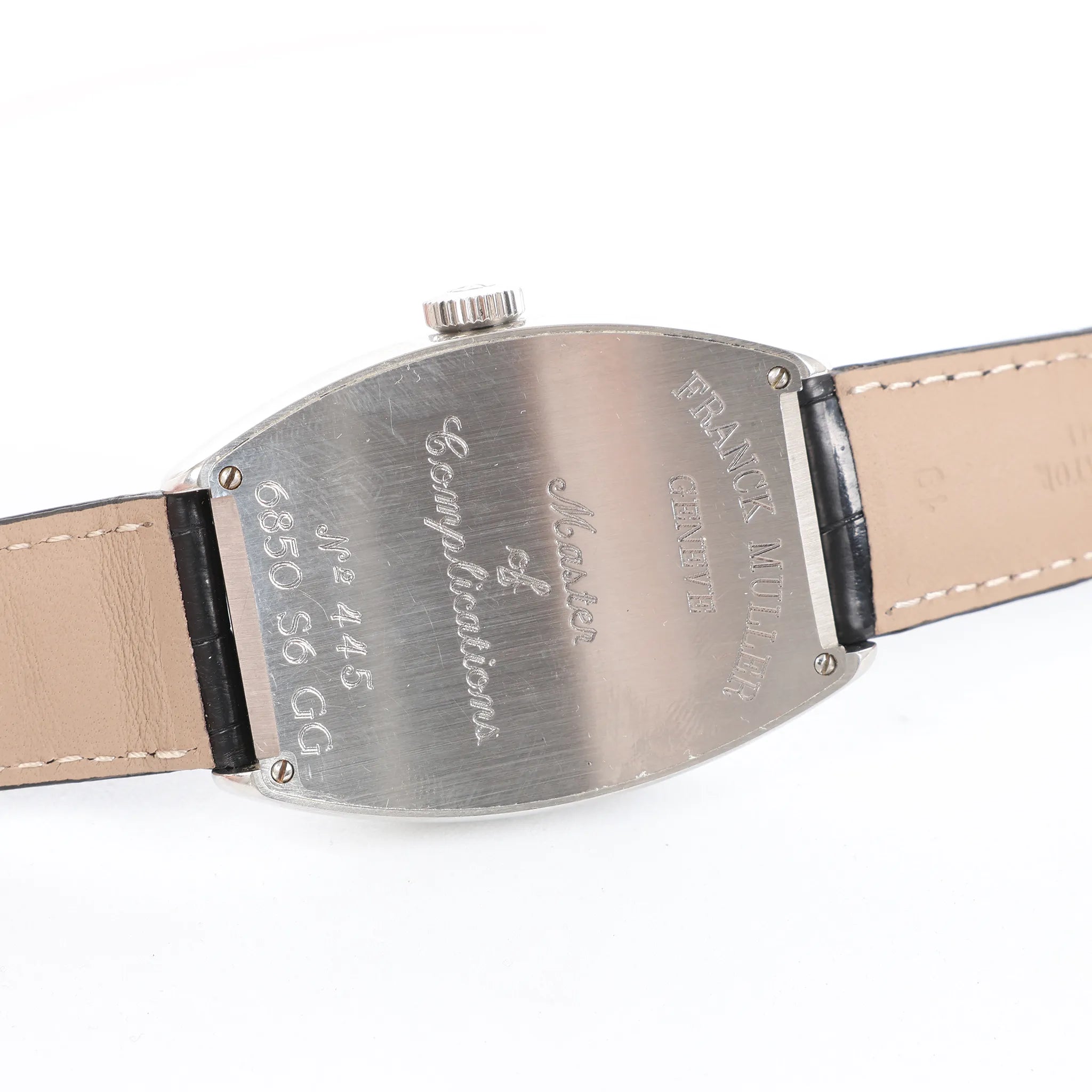 Franck Muller Tonneau Curvex 6850S6GG 445 SS AT Watch with White Dial