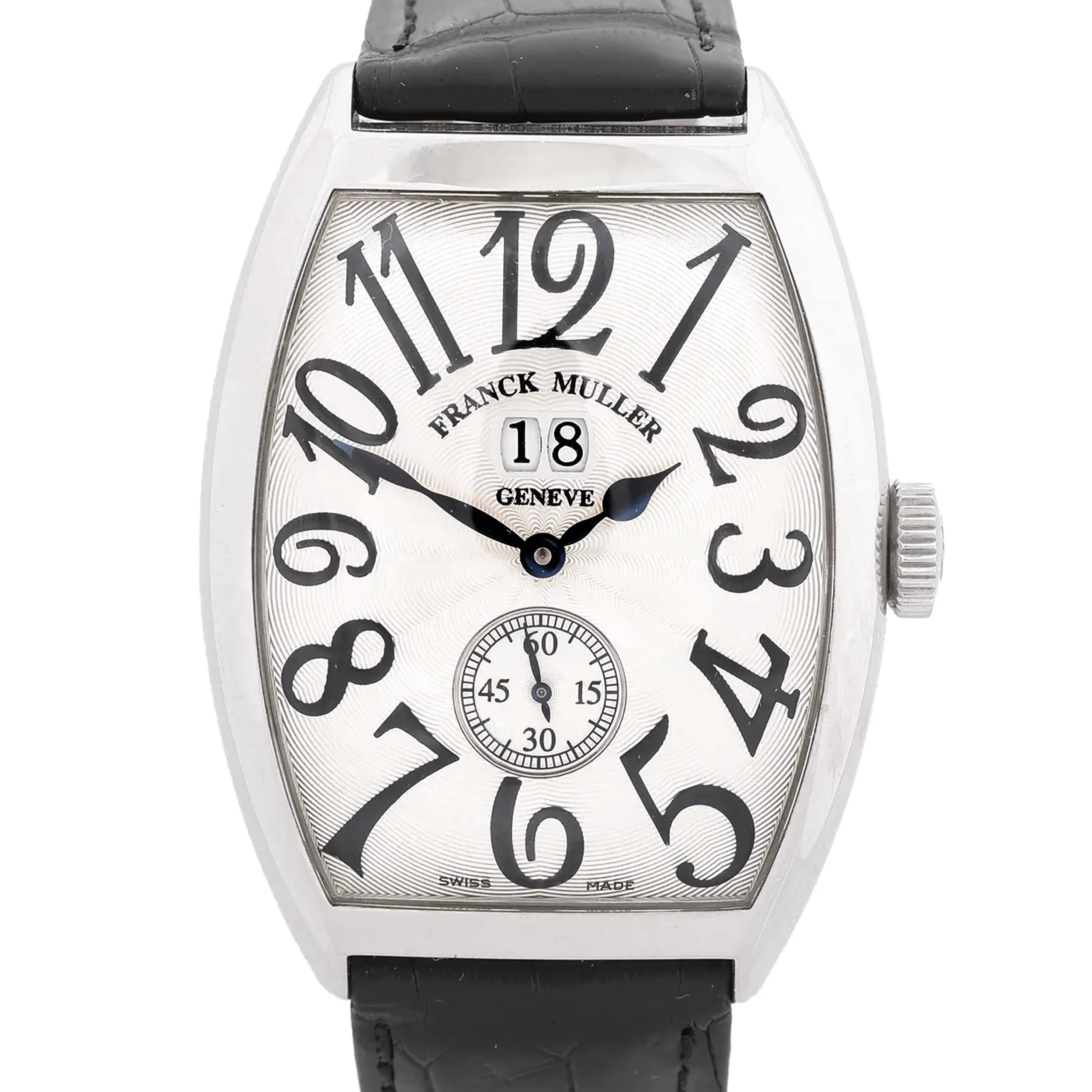 Franck Muller Tonneau Curvex 6850S6GG 445 SS AT Watch with White Dial