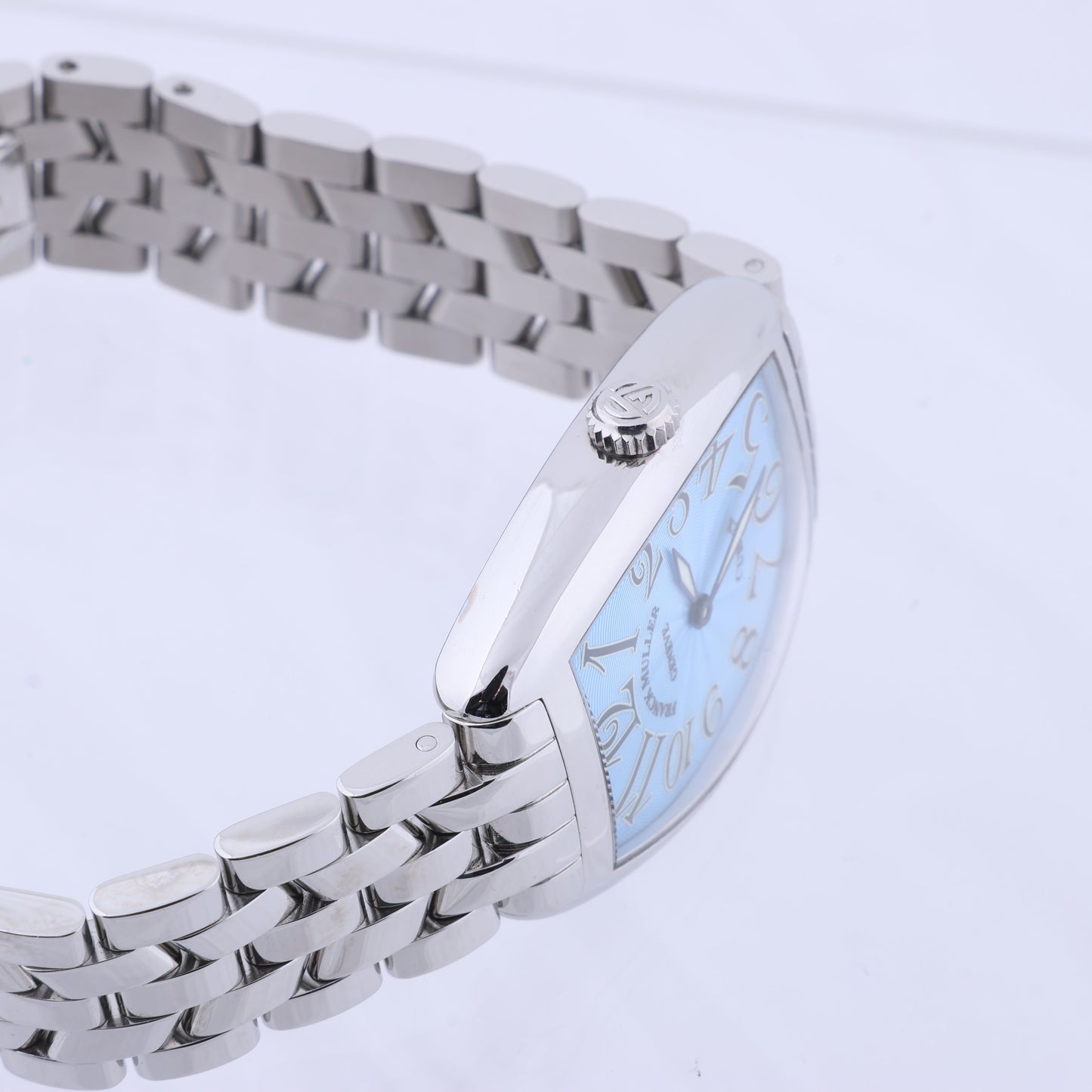 Franck Muller Tonneau Curvex 722 SS QZ Blue-Face Watch