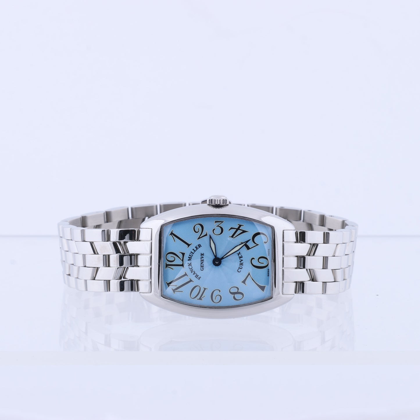 Franck Muller Tonneau Curvex 722 SS QZ Blue-Face Watch