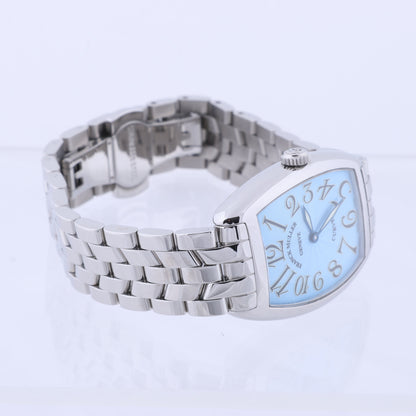Franck Muller Tonneau Curvex 722 SS QZ Blue-Face Watch