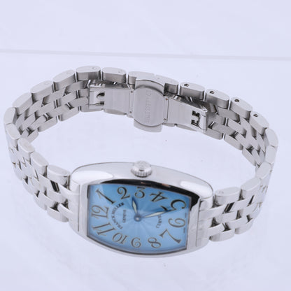 Montre Franck Muller Tonneau Curvex 722 SS QZ à cadran bleu
