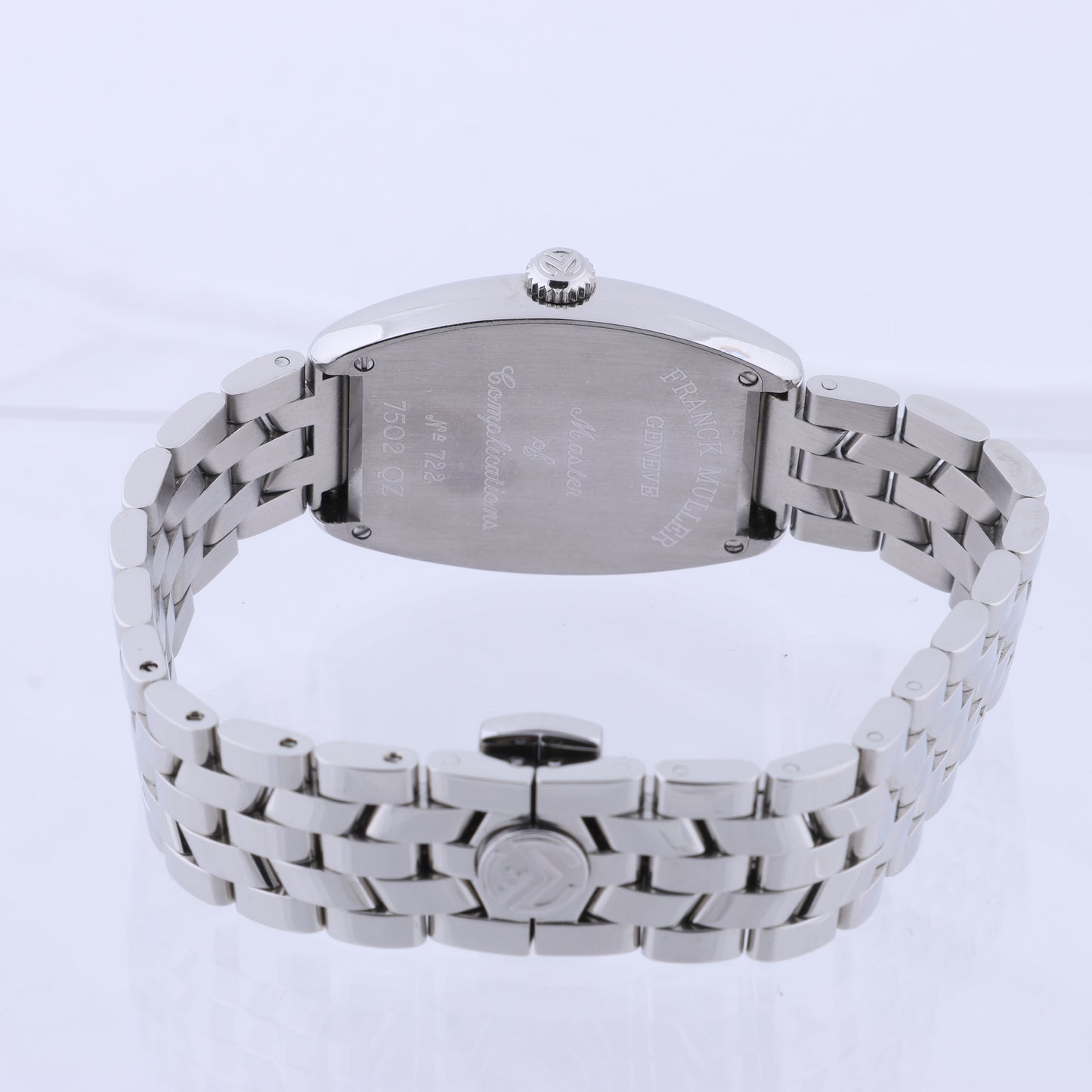 Montre Franck Muller Tonneau Curvex 722 SS QZ à cadran bleu