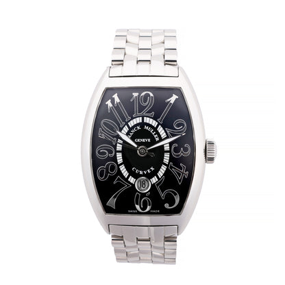 Franck Muller Tonneau Curvex reliefs 8880SCDT REL 230 SS SS AT Black Dial Watch