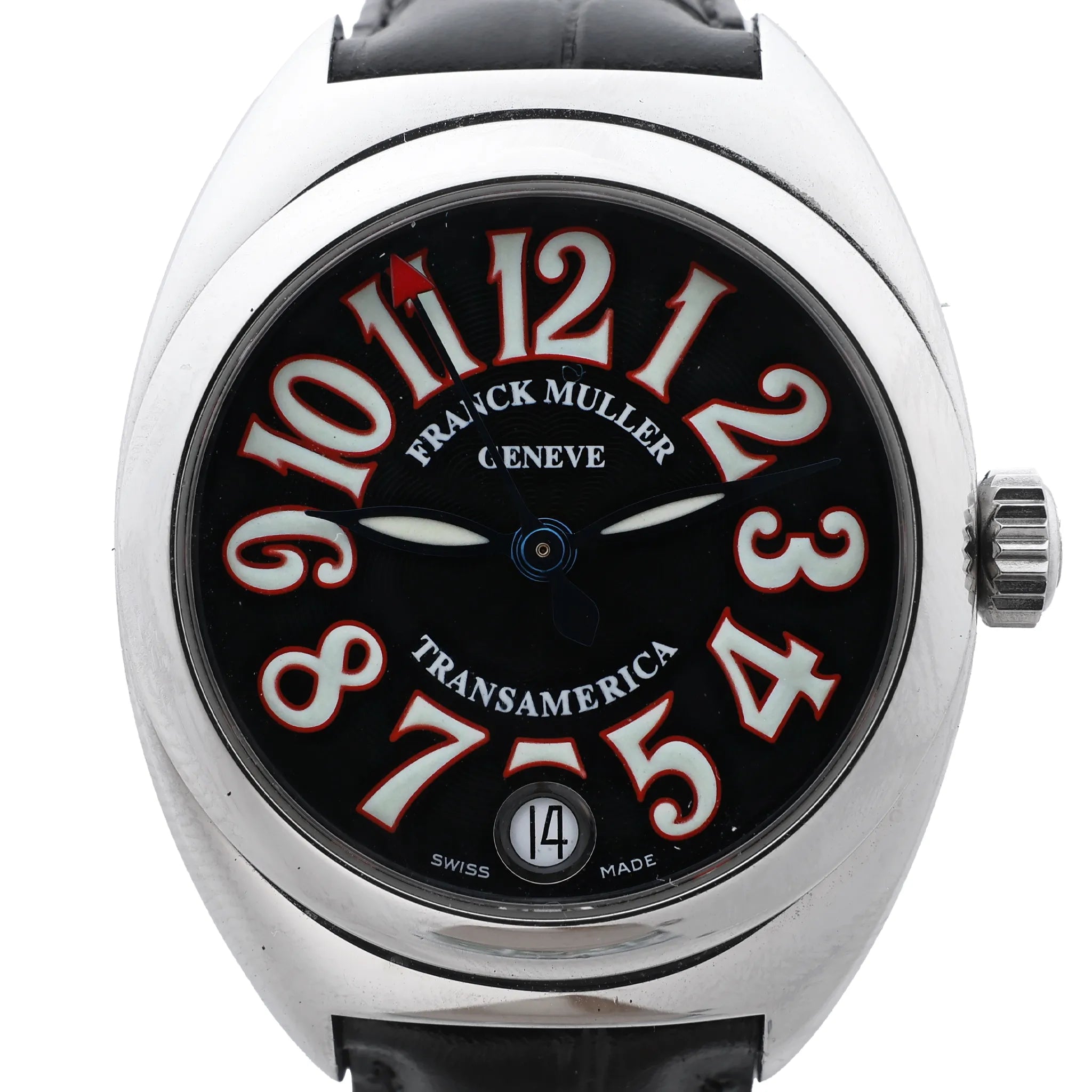 FRANCK MULLER Transamerican 2000L 991 SS QZ Black Dial Watch