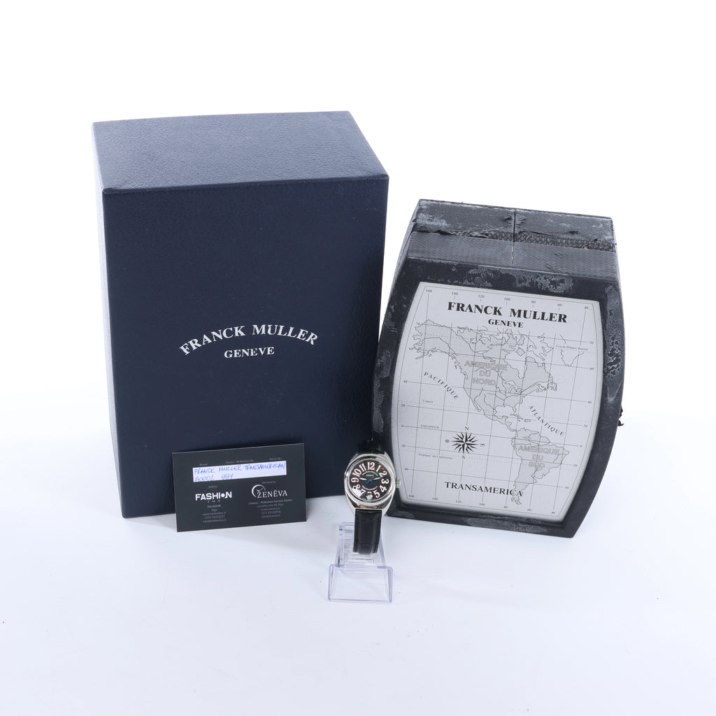 FRANCK MULLER Transamerican 2000L 991 SS QZ Black Dial Watch