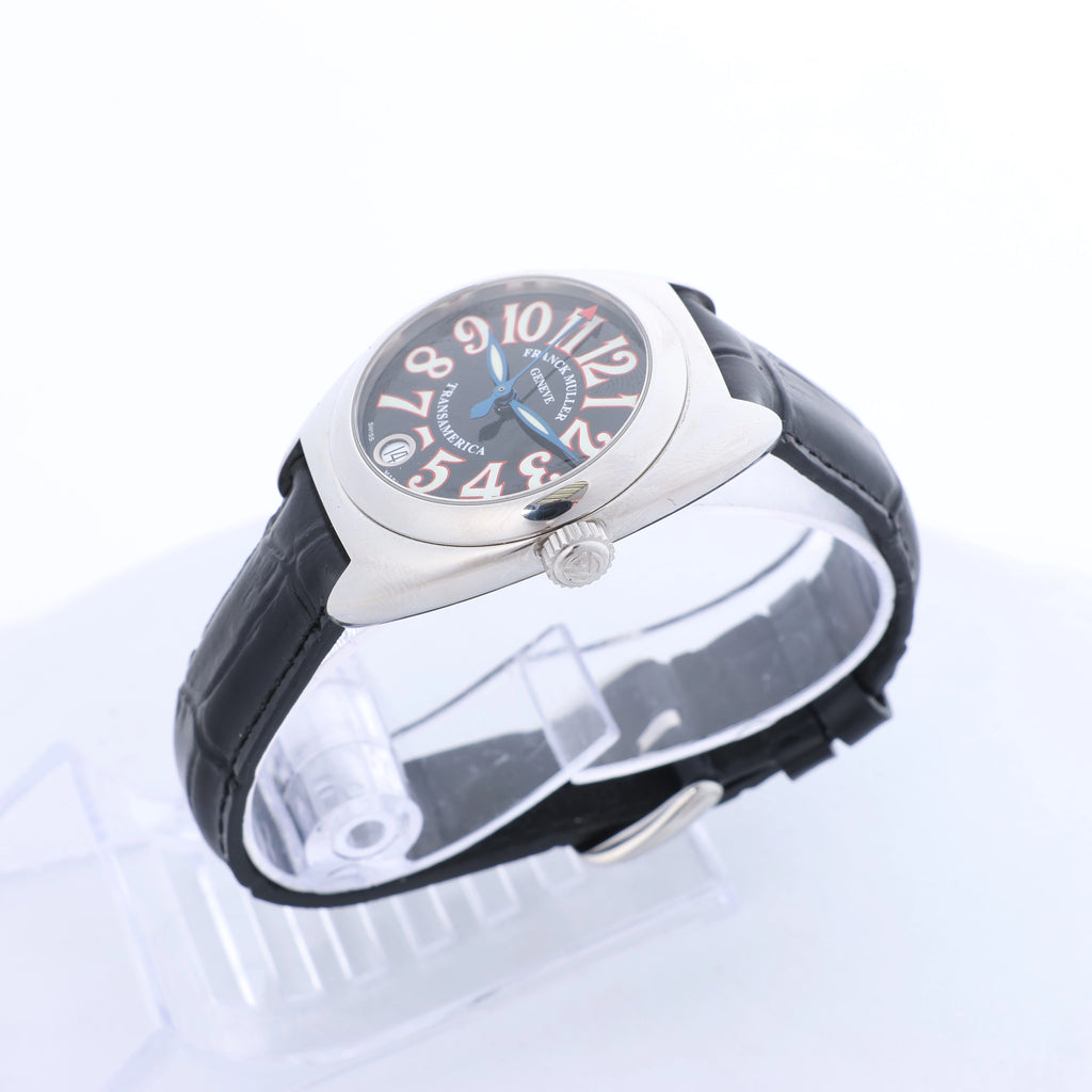 FRANCK MULLER Transamerican 2000L 991 SS QZ Black Dial Watch