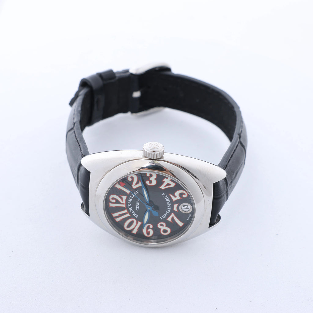 FRANCK MULLER Transamerican 2000L 991 SS QZ Black Dial Watch