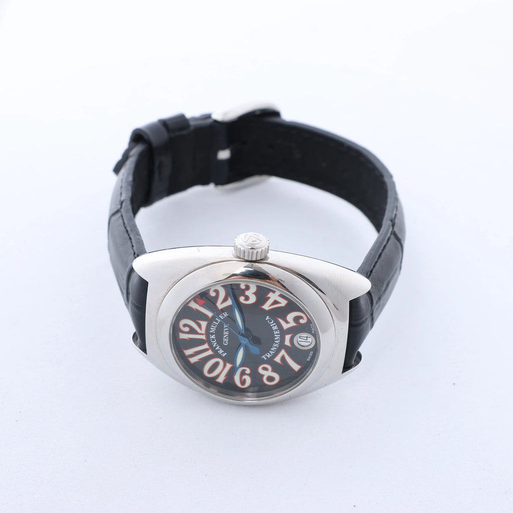 FRANCK MULLER Transamerican 2000L 991 SS QZ Black Dial Watch