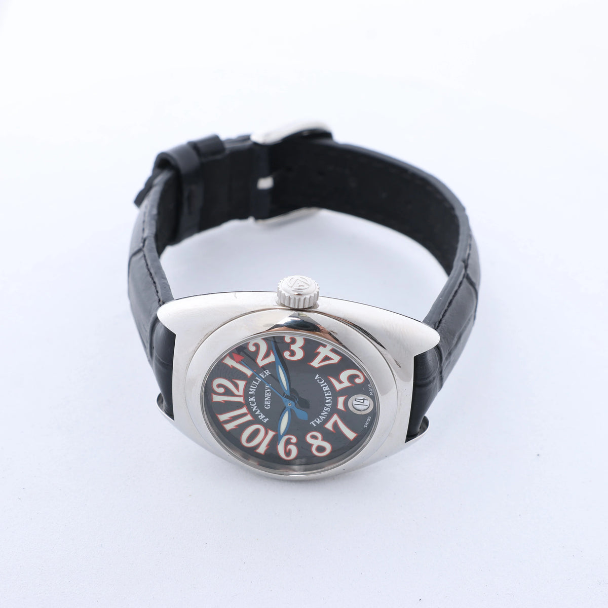 FRANCK MULLER Transamerican 2000L 991 SS QZ Black Dial Watch