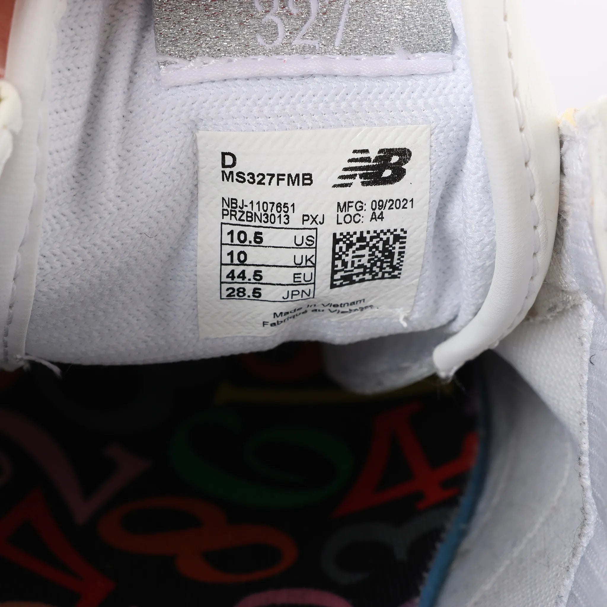 FRANCK MULLER x NEW BALANCE Leather Sneakers in Multicolor MS327FMB, Size 44.5 EU