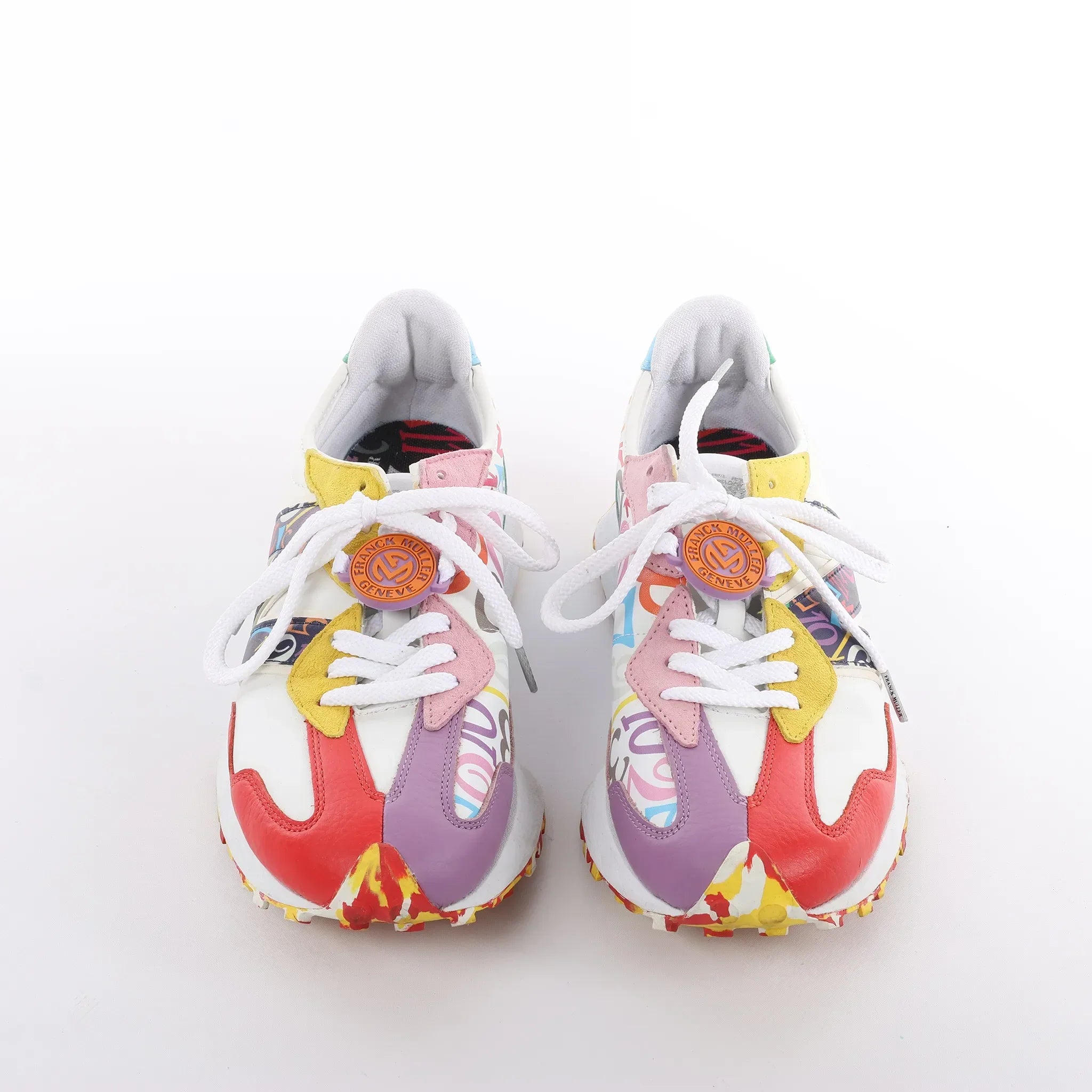 FRANCK MULLER x NEW BALANCE Leather Sneakers in Multicolor MS327FMB, Size 44.5 EU