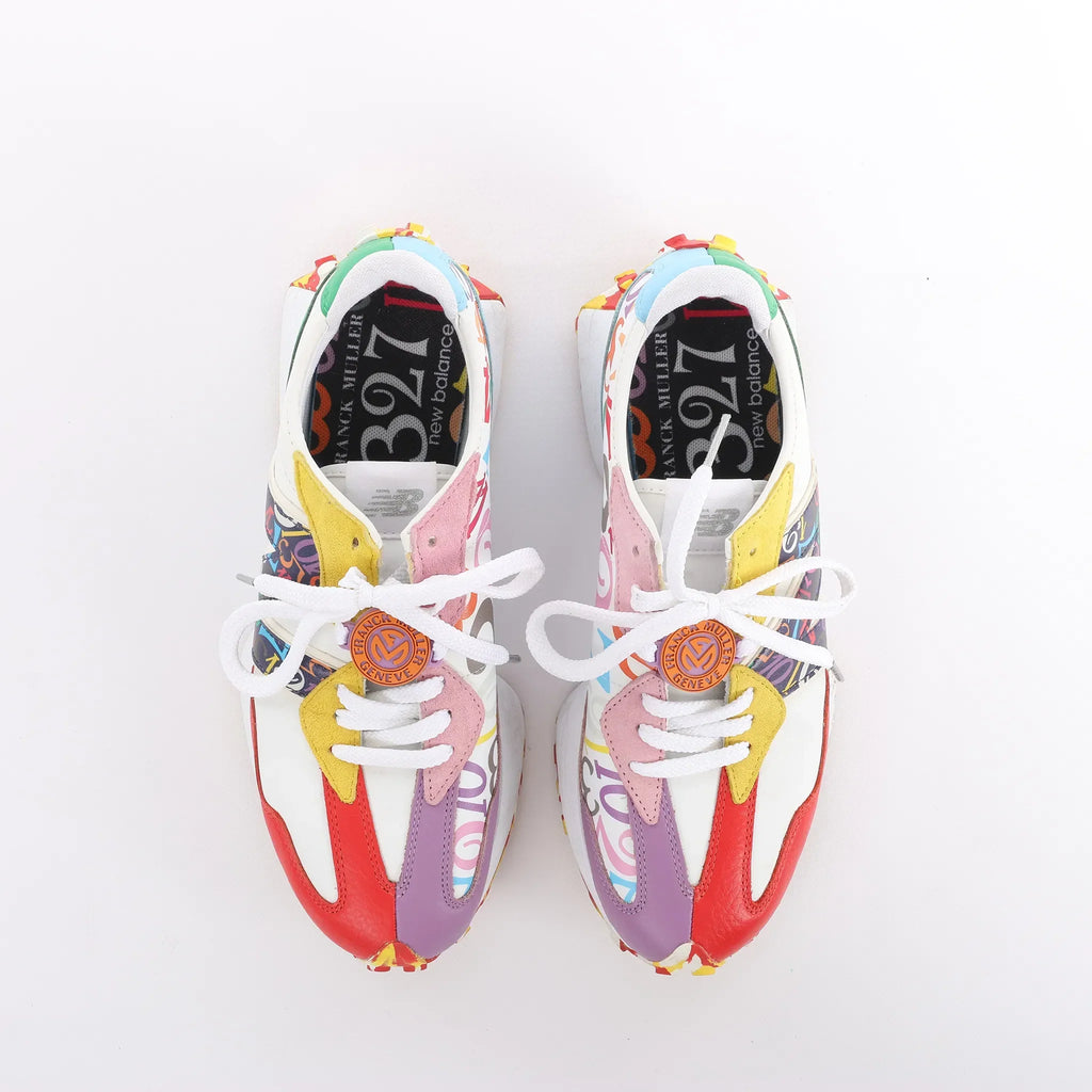 FRANCK MULLER x NEW BALANCE Leather Sneakers in Multicolor MS327FMB, Size 44.5 EU