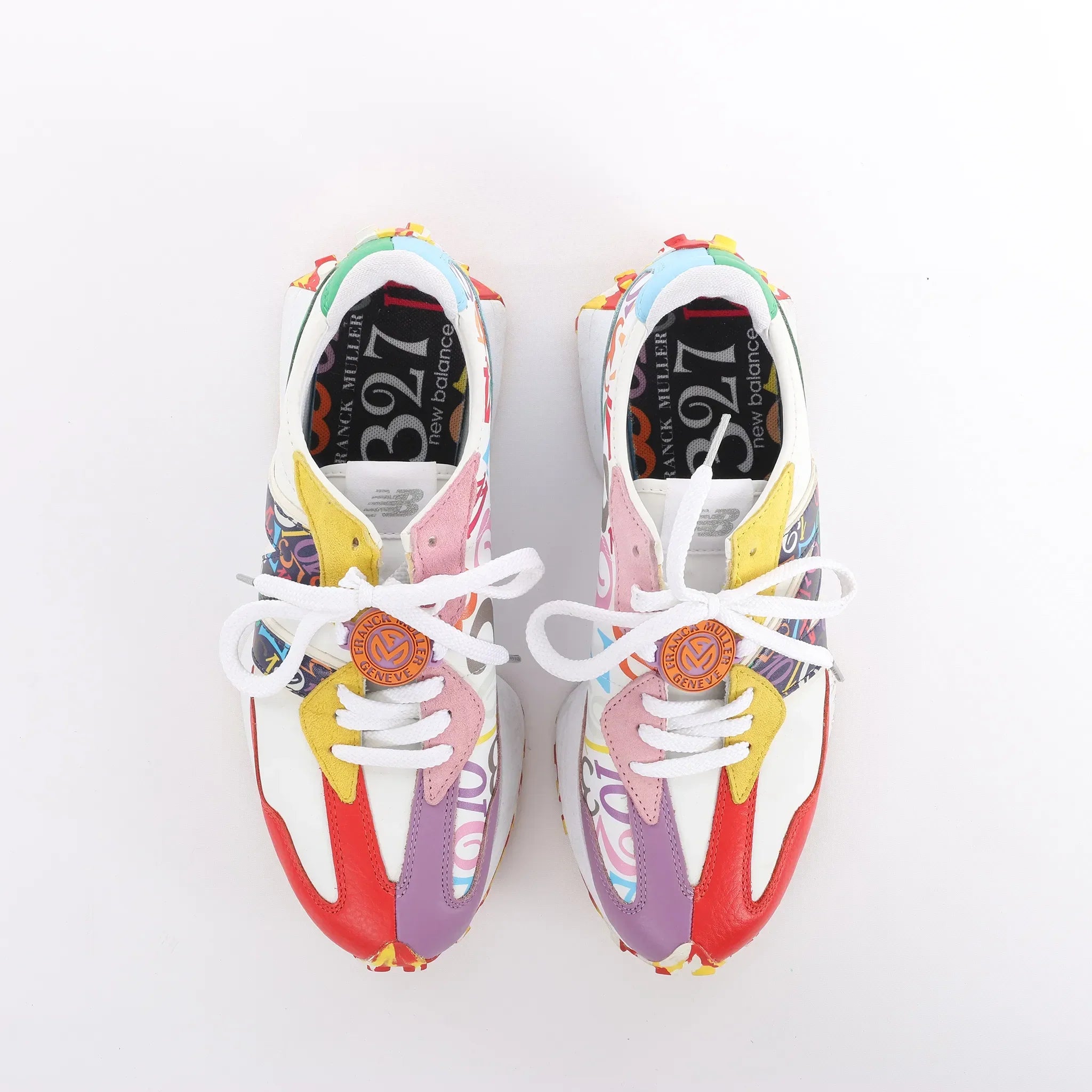 FRANCK MULLER x NEW BALANCE Leather Sneakers in Multicolor MS327FMB, Size 44.5 EU