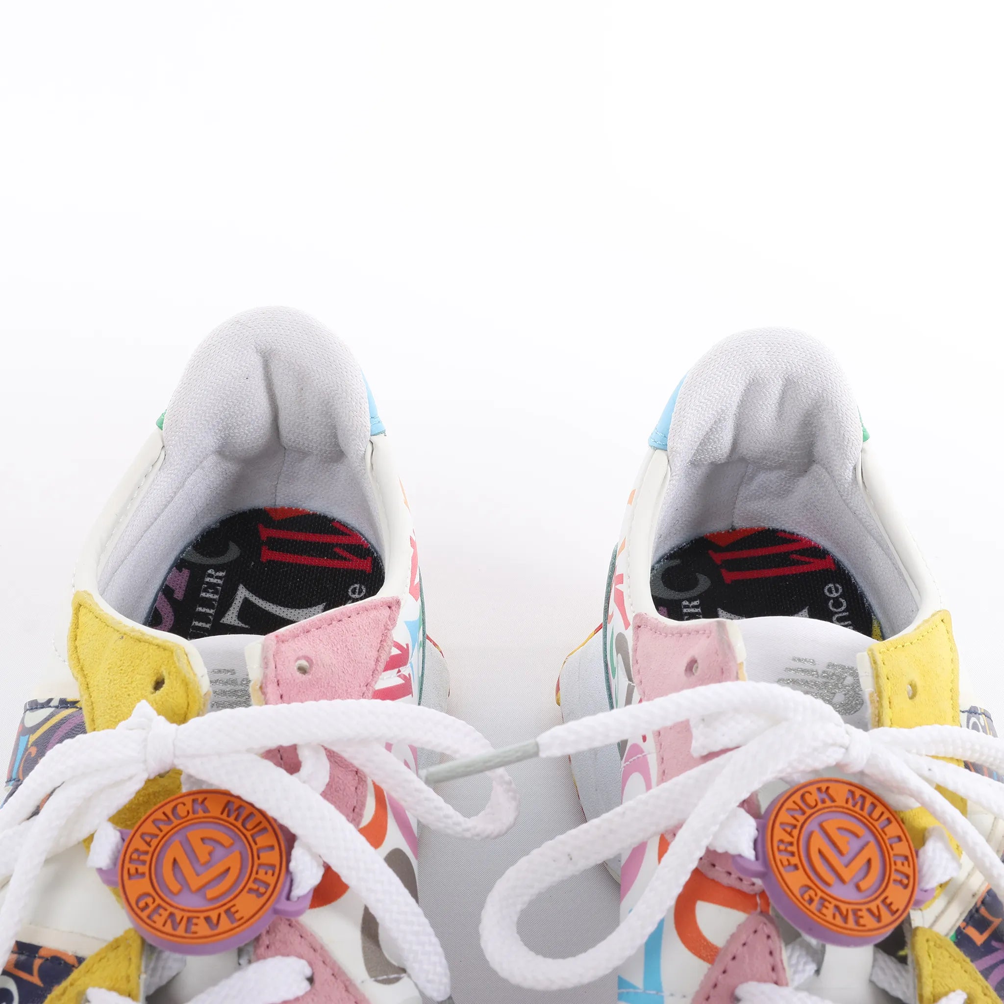 FRANCK MULLER x NEW BALANCE Leather Sneakers in Multicolor MS327FMB, Size 44.5 EU