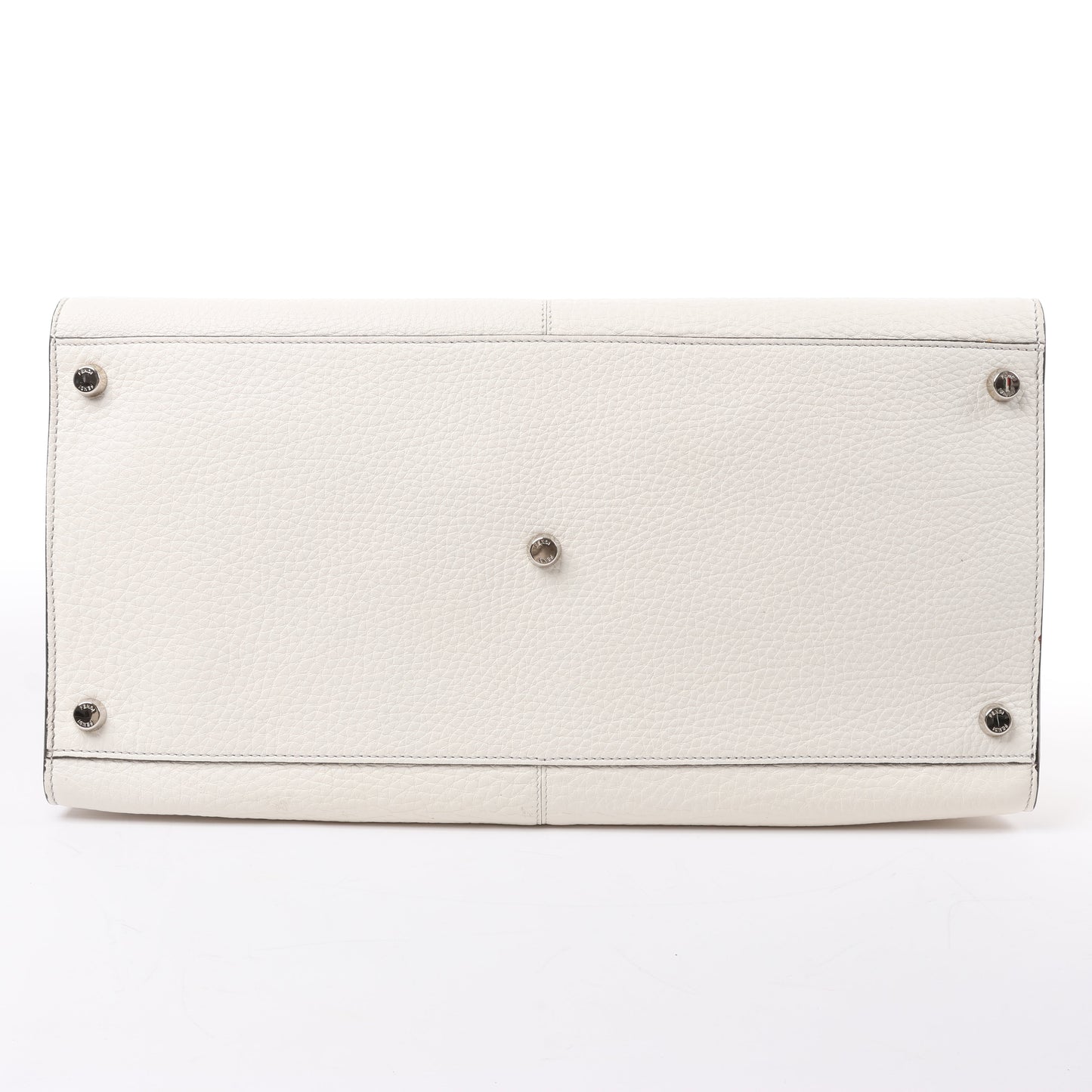 Fendi Peek-a-boo X-light Leather Handbag in White 7VA448
