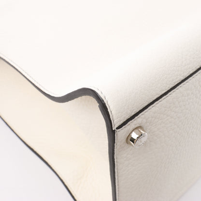 Fendi Peek-a-boo X-light Leather Handbag in White 7VA448