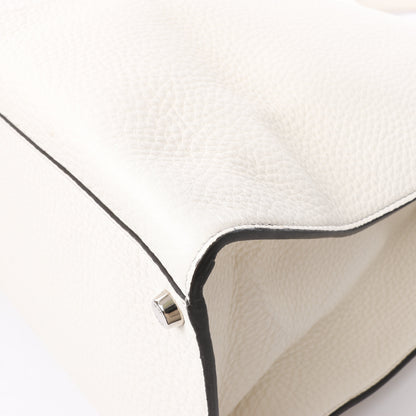 Fendi Peek-a-boo X-light Leather Handbag in White 7VA448