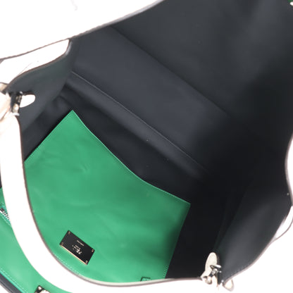 Fendi Peek-a-boo X-light Leather Handbag in White 7VA448