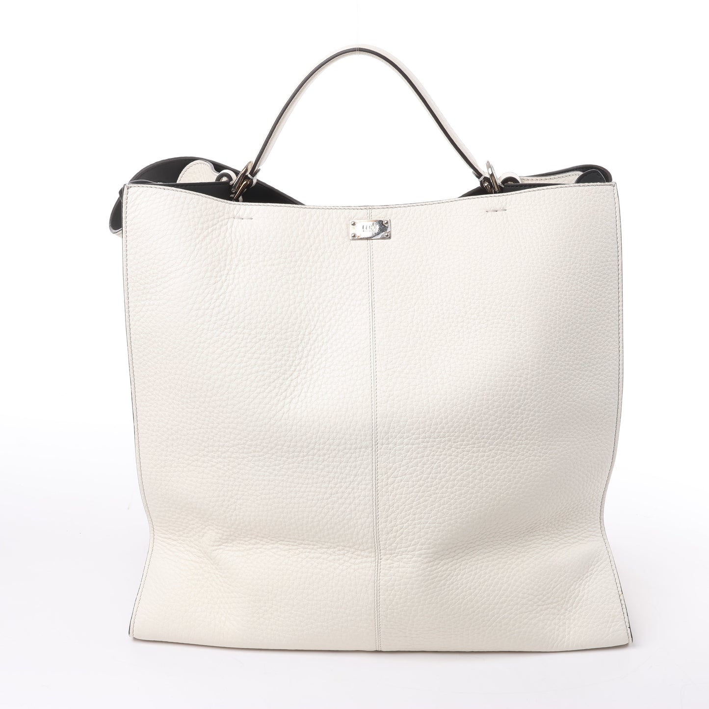 Fendi Peek-a-boo X-light Leather Handbag in White 7VA448